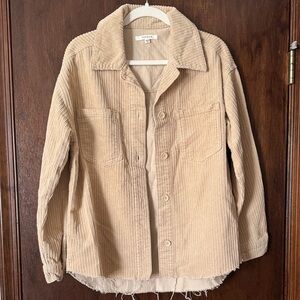 Pacsun Thread Beige Corduroy Utility button up